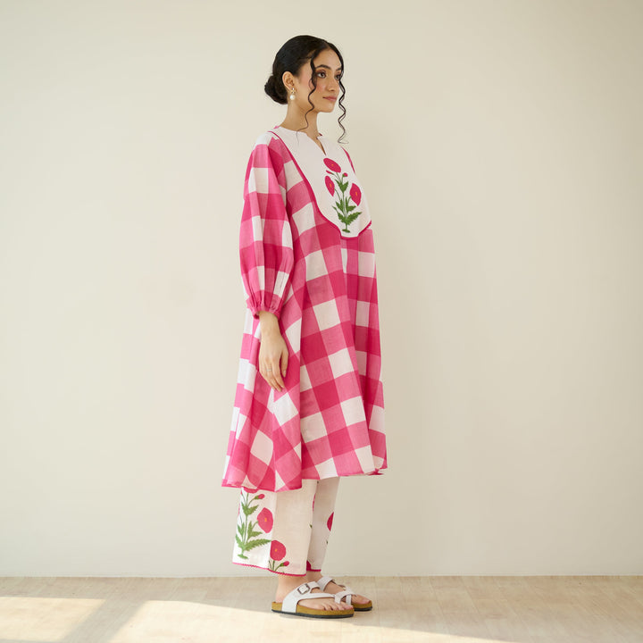 Rose-Pink-Cotton-Old-School-2-Piece-Kurta-Set