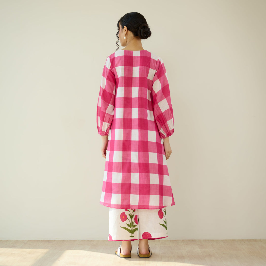 Rose-Pink-Cotton-Old-School-2-Piece-Kurta-Set