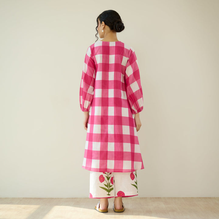 Rose-Pink-Cotton-Old-School-2-Piece-Kurta-Set