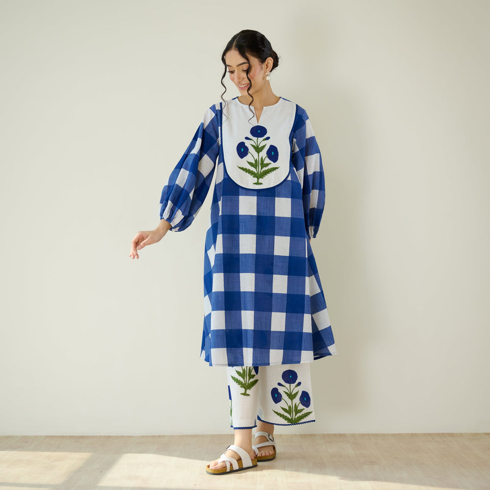 Classic-Indigo-Cotton-Old-School-2-Piece-Kurta-Set