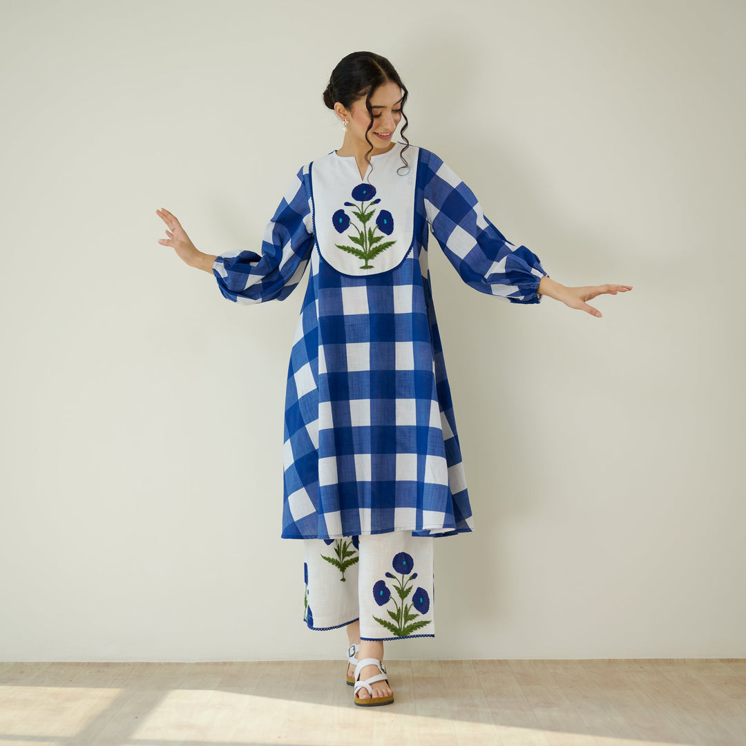 Classic-Indigo-Cotton-Old-School-2-Piece-Kurta-Set