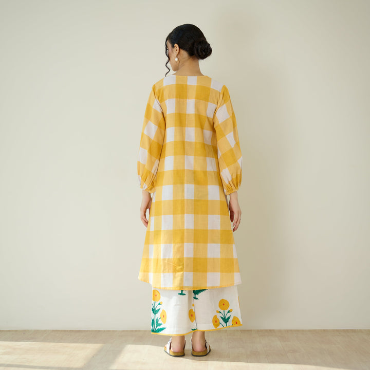 Mango-Yellow-Cotton-2-Piece-Kurta-Set