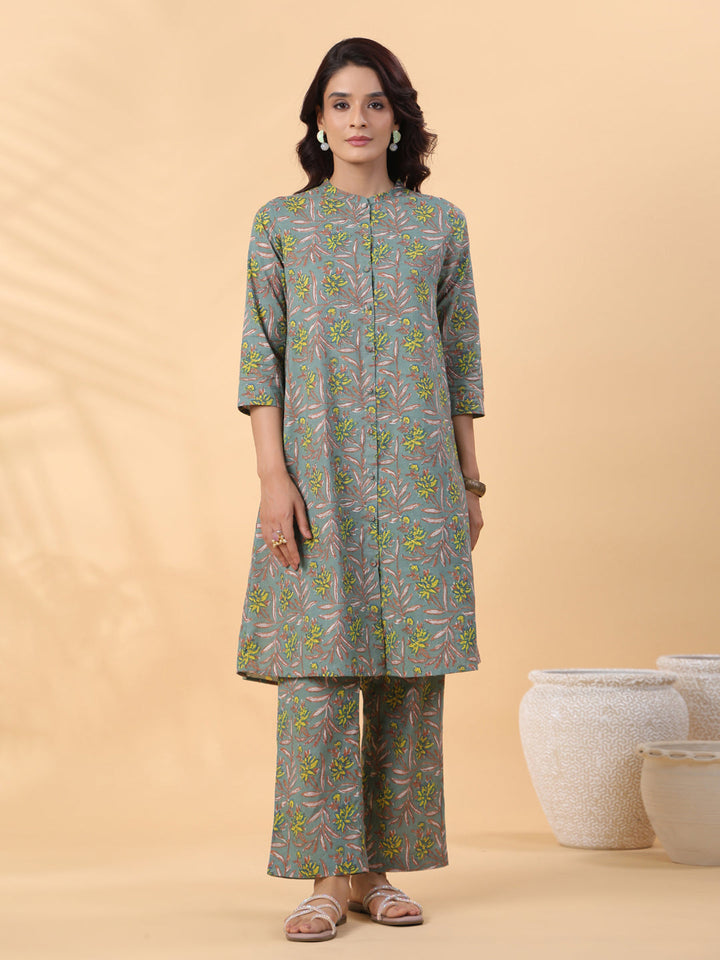 Sage-Cotton-A-Line-2-Piece-Kurta-Set