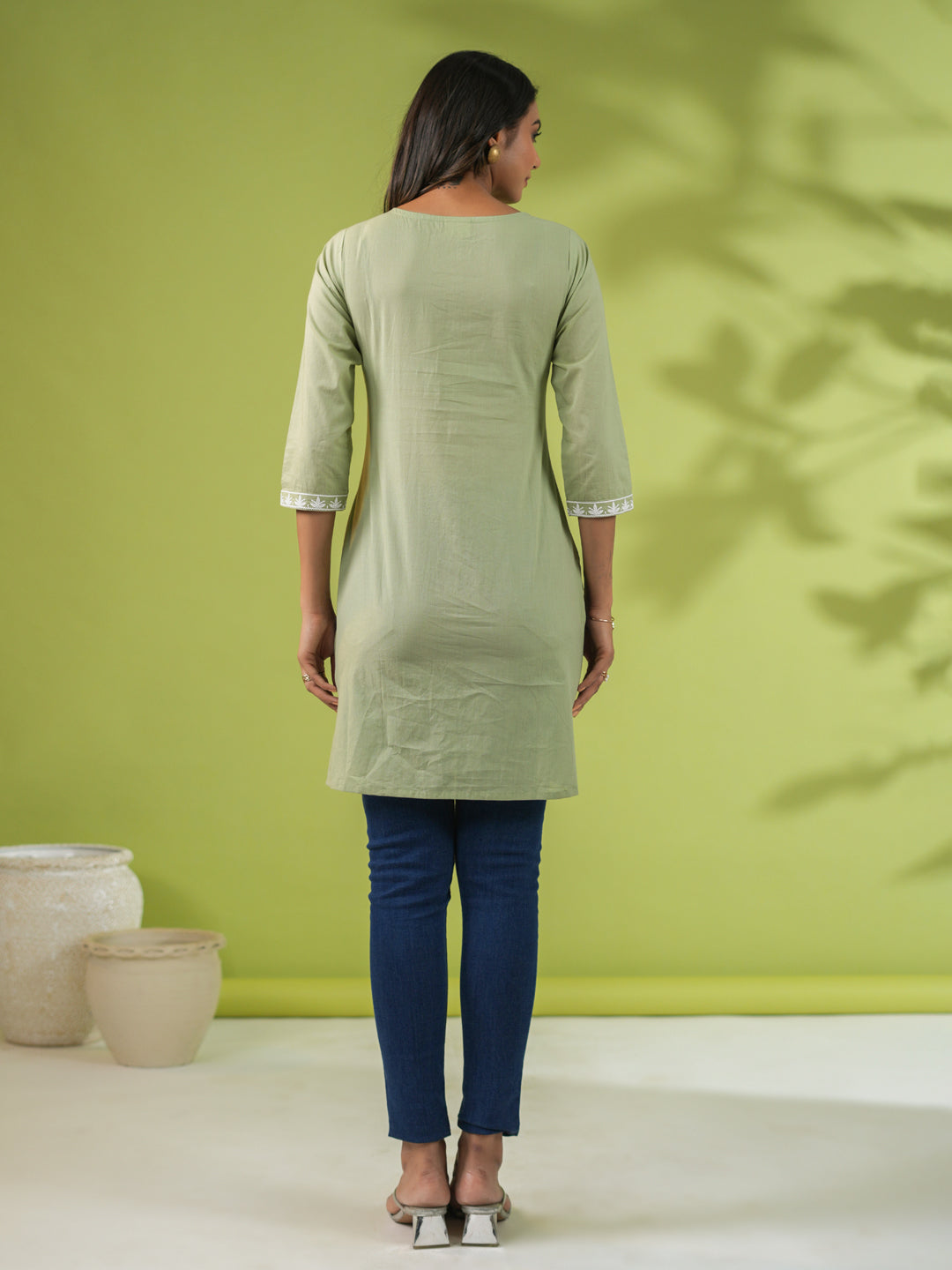 Sage-Green-Cambric-Embroidered-Regular-Tunic