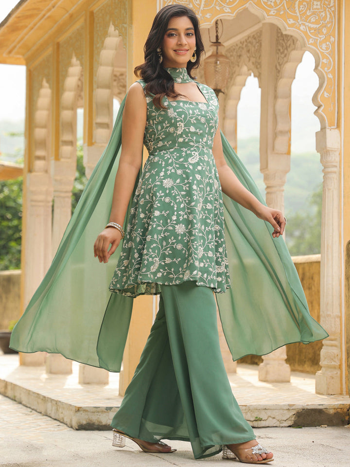 Sage-Green-Georgette-Embroidered-3-Piece-Kurta-Set