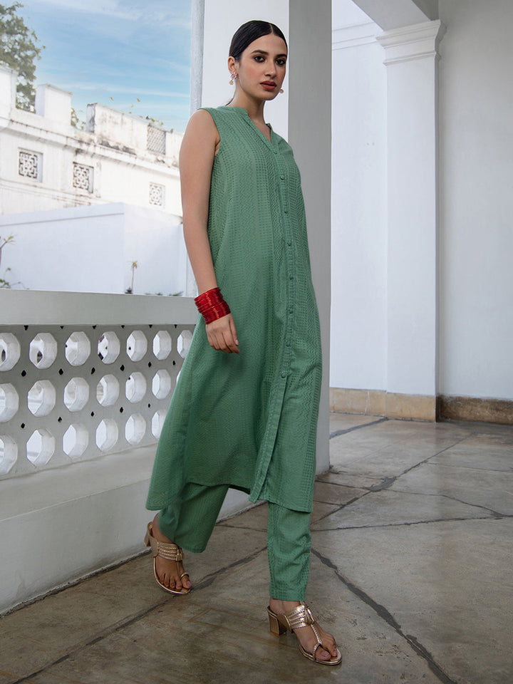 Sage-Green-Jacquard-Straight-2-Piece-Kurta-Set