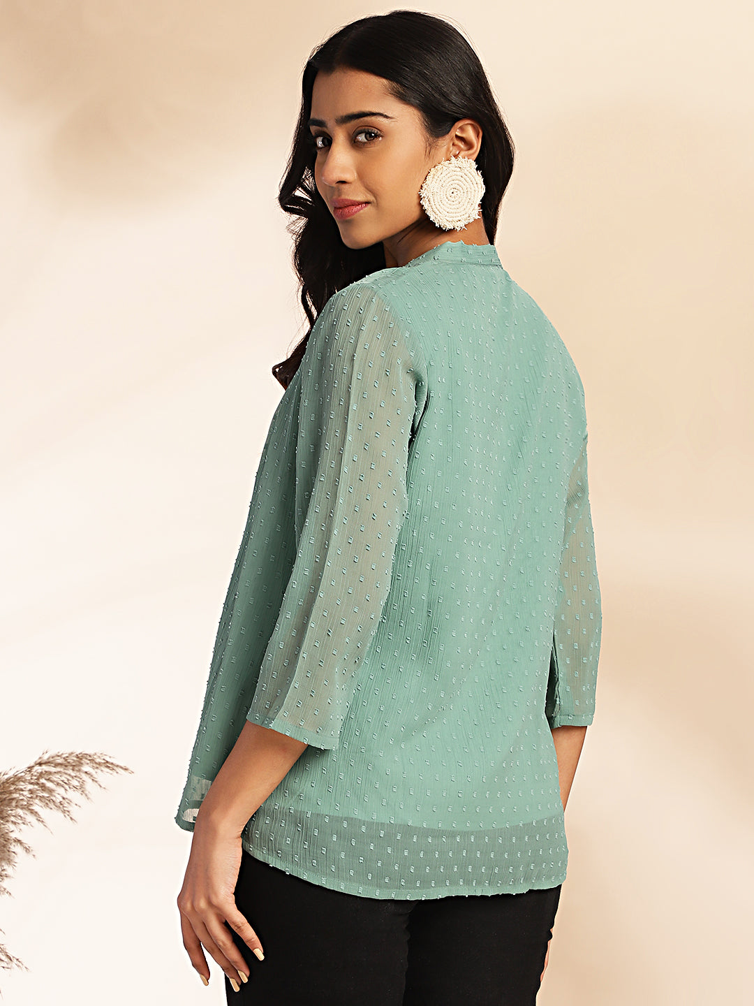 Sage-Green-Chiffon-Tunic-Only