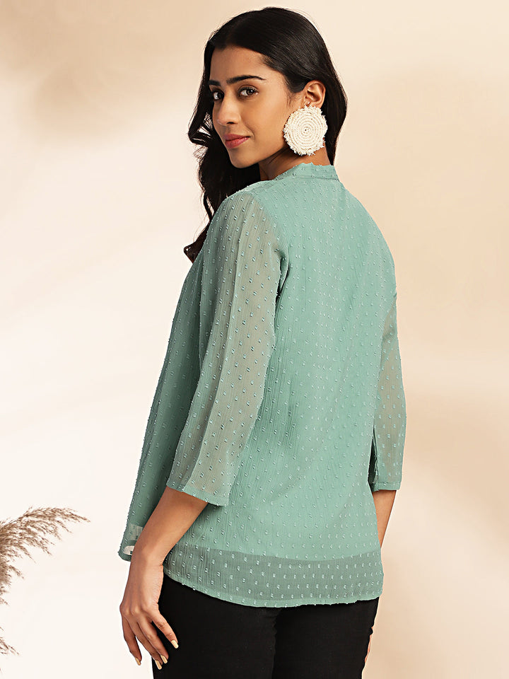Sage-Green-Chiffon-Tunic-Only
