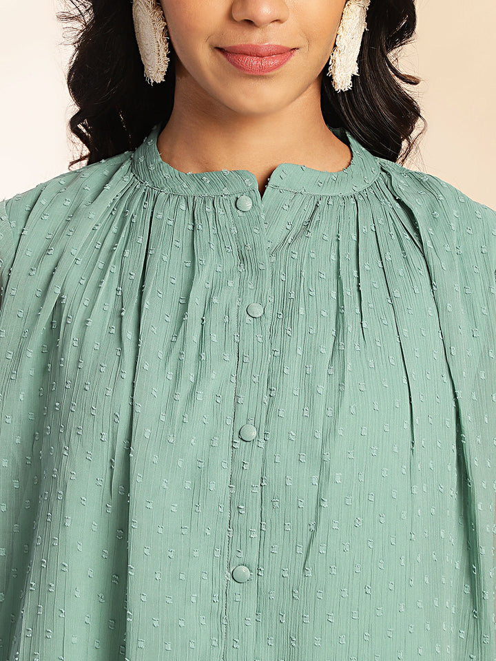 Sage-Green-Chiffon-Tunic-Only