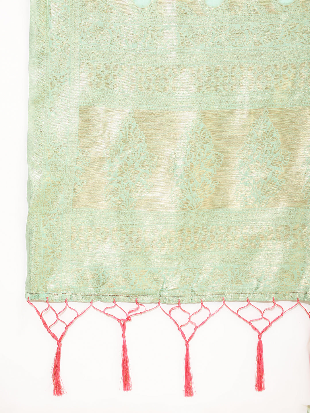 ZERESOUQ-Sea-Green-Chanderi-Silk-Ethnic-Motif-Woven-Festive-Saree