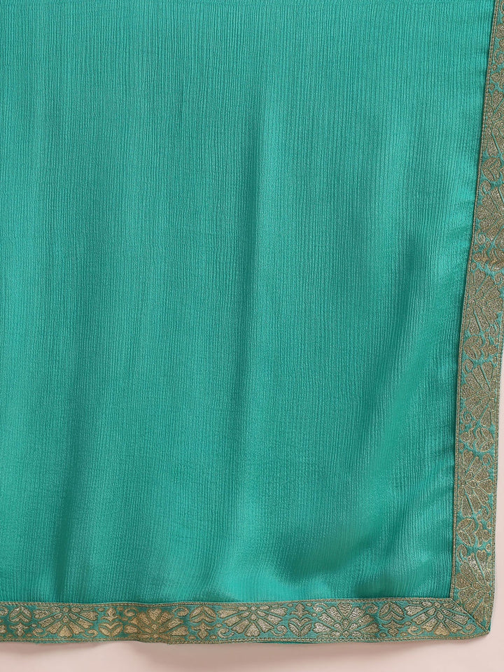 Sea-Green-Silk-Blend-Woven-Design-3-Piece-Kurta-Set