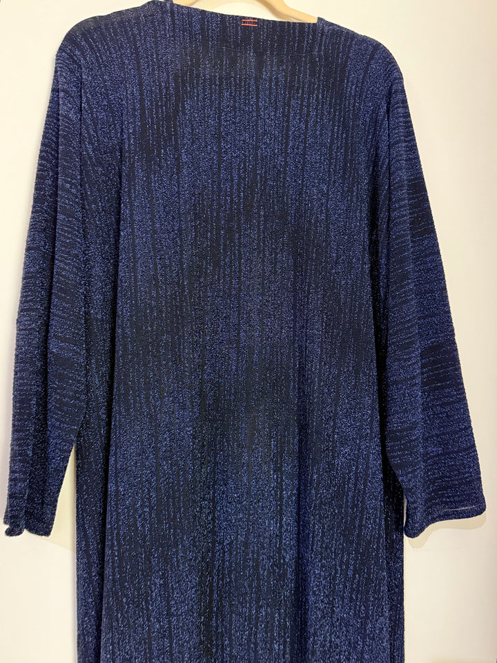 Shimmer-Blue-Silk-Abaya-With-Sheila