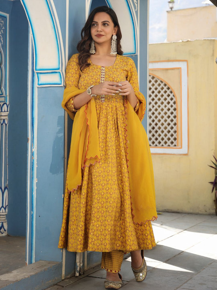 Soraya-Mustard-Printed-Anarkali-Set-&-Dupatta