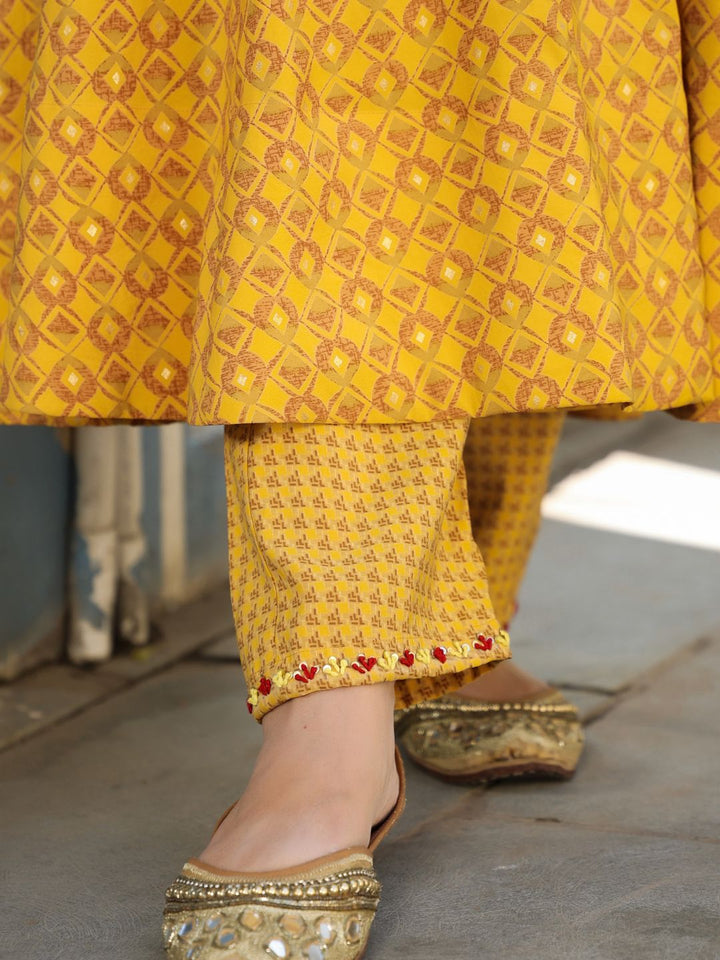 Soraya-Mustard-Printed-Anarkali-Set-&-Dupatta