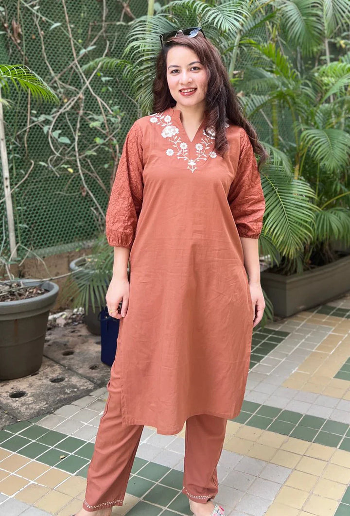 Sugar And Brownies Cotton 2-Piece Kurta Set