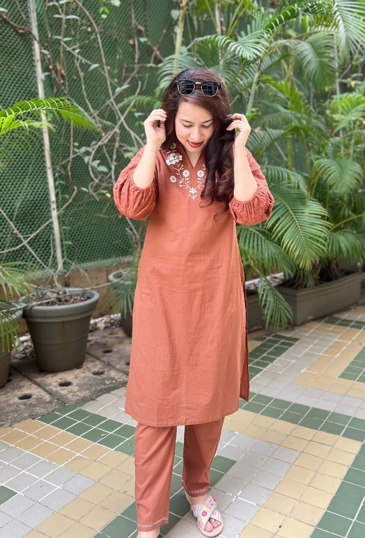 Sugar And Brownies Cotton 2-Piece Kurta Set