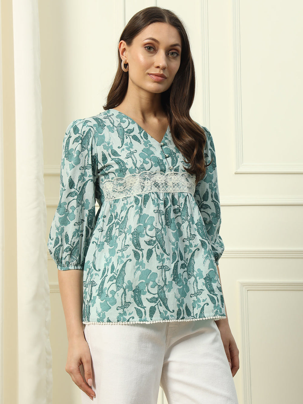 Sky-Cotton-Blue-Printed-Lace-Detail-Top