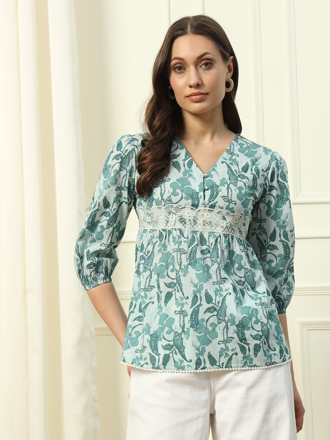 Sky-Cotton-Blue-Printed-Lace-Detail-Top
