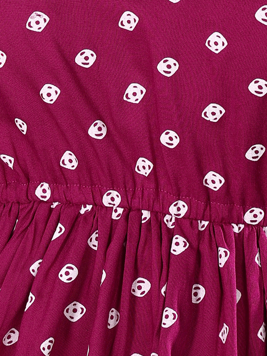 Maroon-Rayon-Bandhej-Printed-Short-Peplum-Top