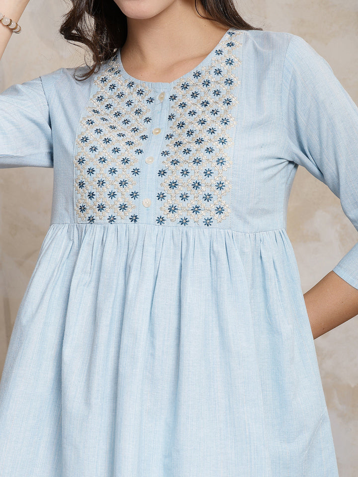 Sky-Blue-Cotton-Embroidered-Peplum-Tunic-Only