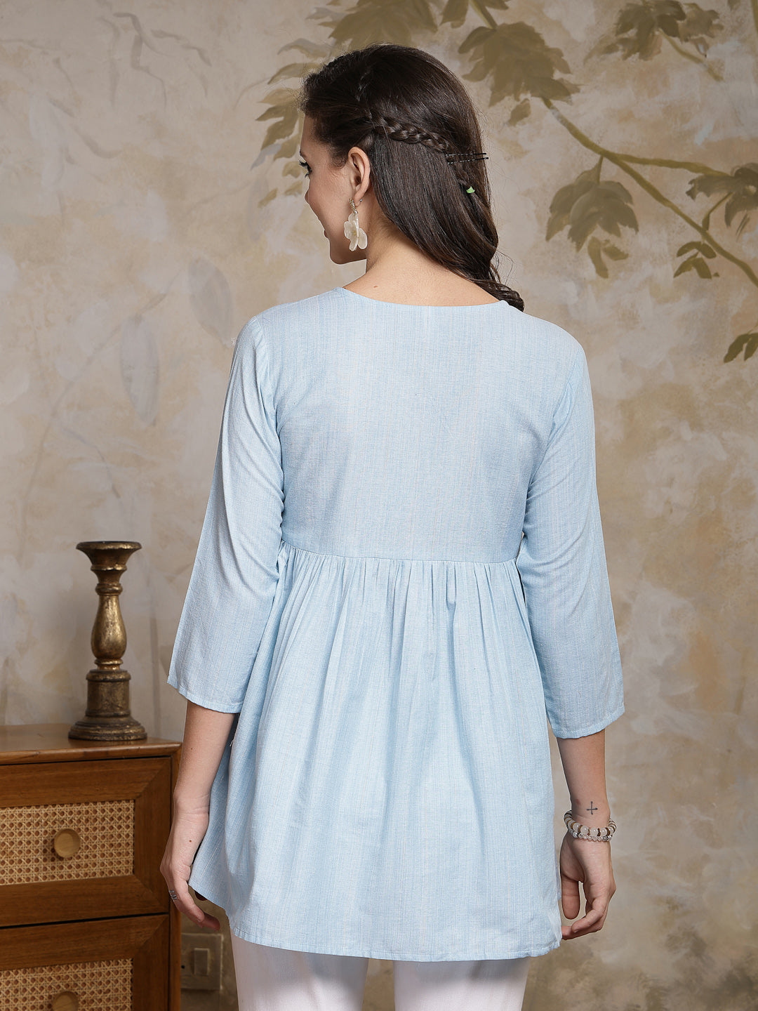 Sky-Blue-Cotton-Embroidered-Peplum-Tunic-Only