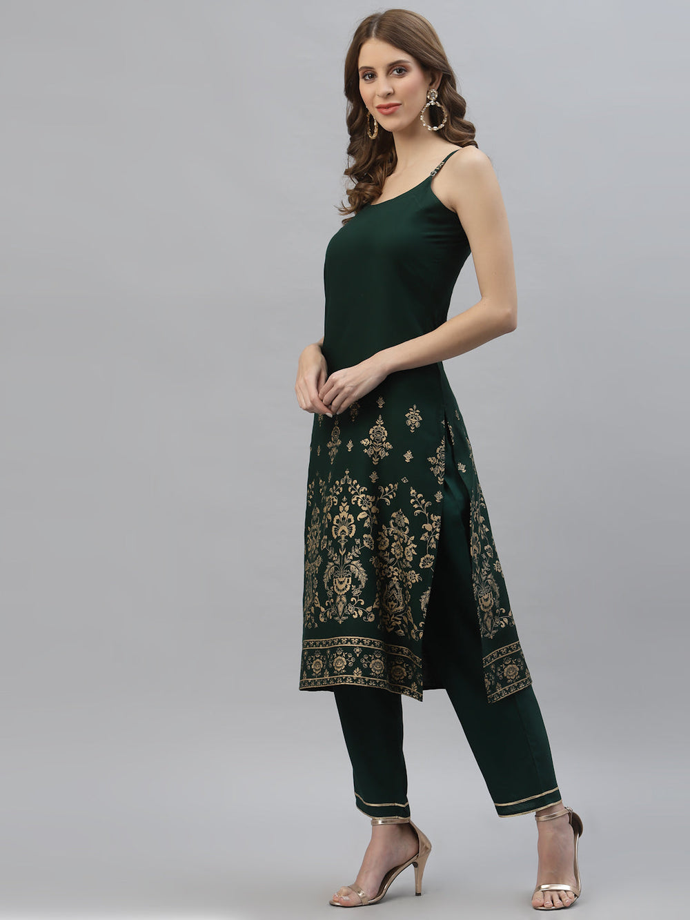 Purple-Rayon-Bandhej-Printed-3-Piece-Kurta-Set