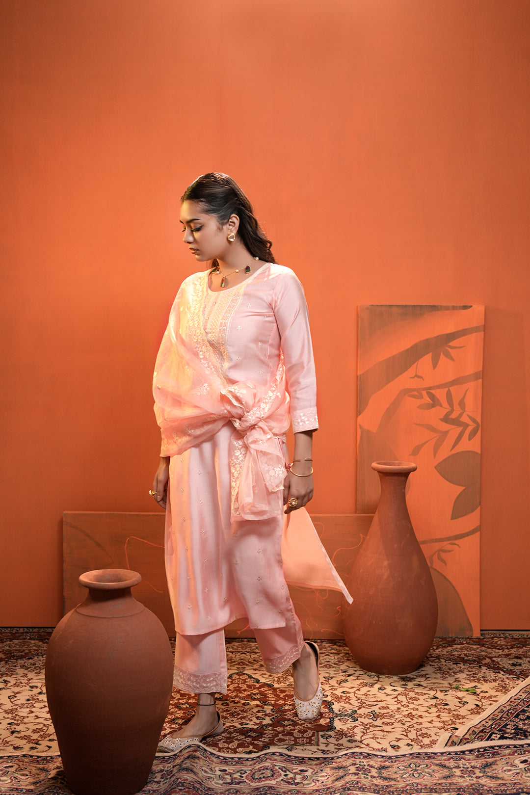 Pink-Silk-Blend-Embroidered-Silk-3-Piece-Kurta-Set