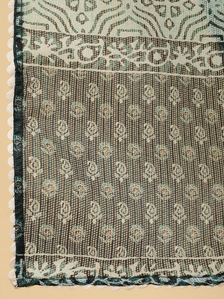 Teal-Viscose-Rayon-Embroidered-A-line-3-Piece-Kurta-Set