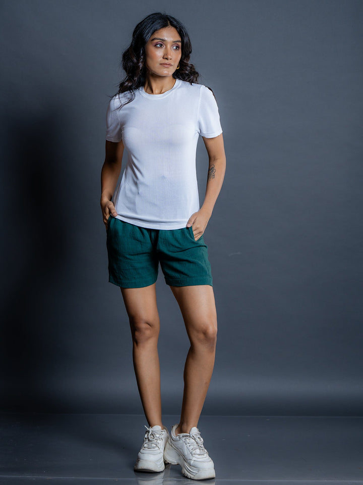 Teal-Green-Pure-Cotton-Short-Only