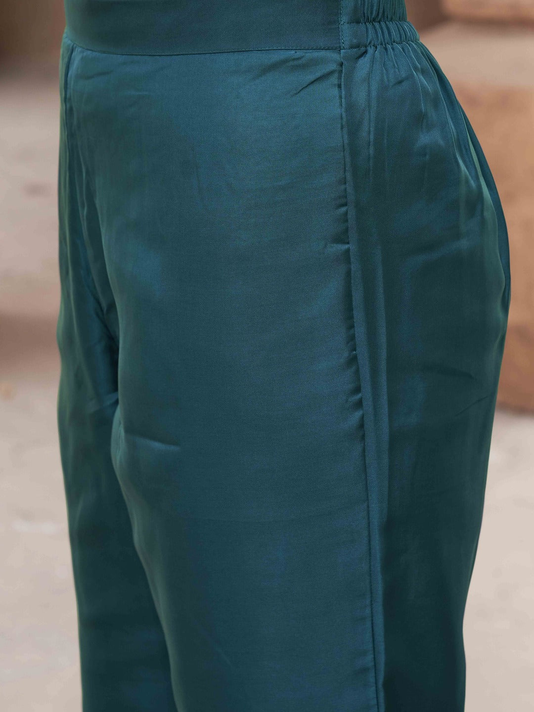Teal-Organza-Embroidered-&-Printed-A-Line-3-Piece-Kurta-Set