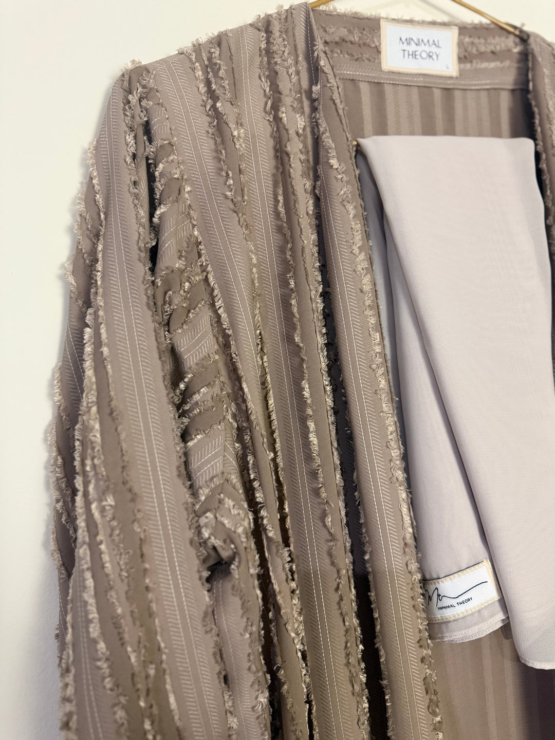 Threaded-Chocolate-Brown-Cotton-Blend--Abaya-With-Sheila