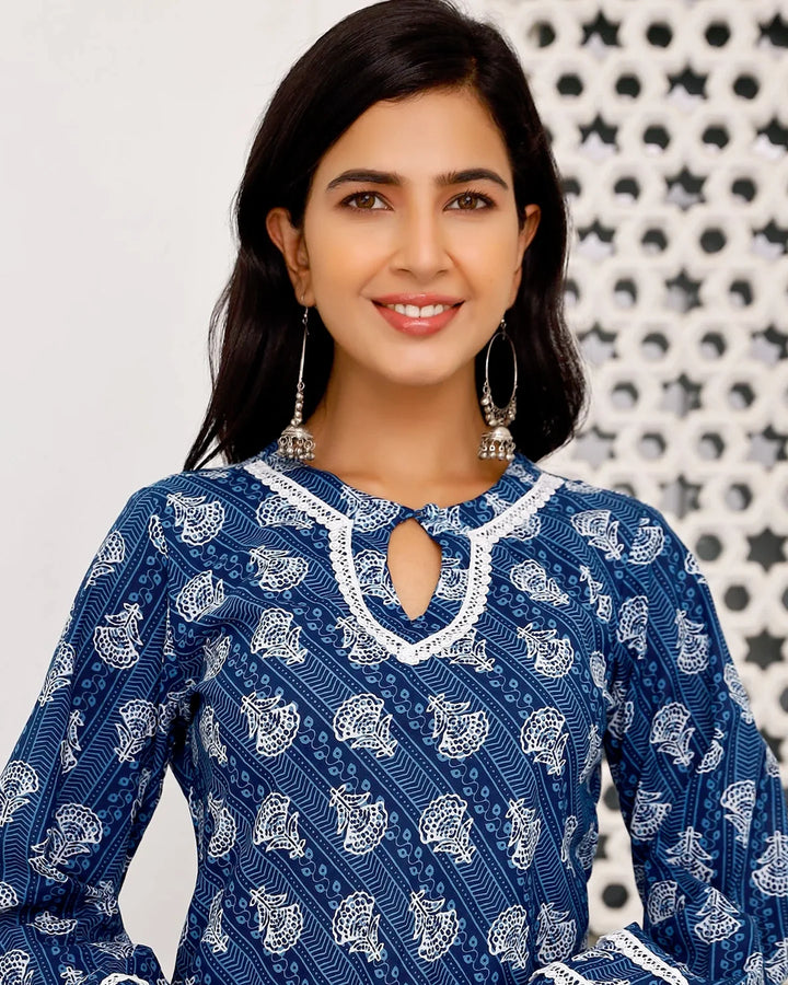 Midnight-Blue-Cotton-Midi-Dress