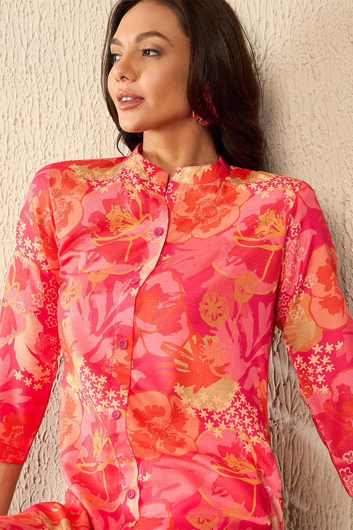 Pink-Rayon-Blend-Floral-Printed-Co-Ord-Set