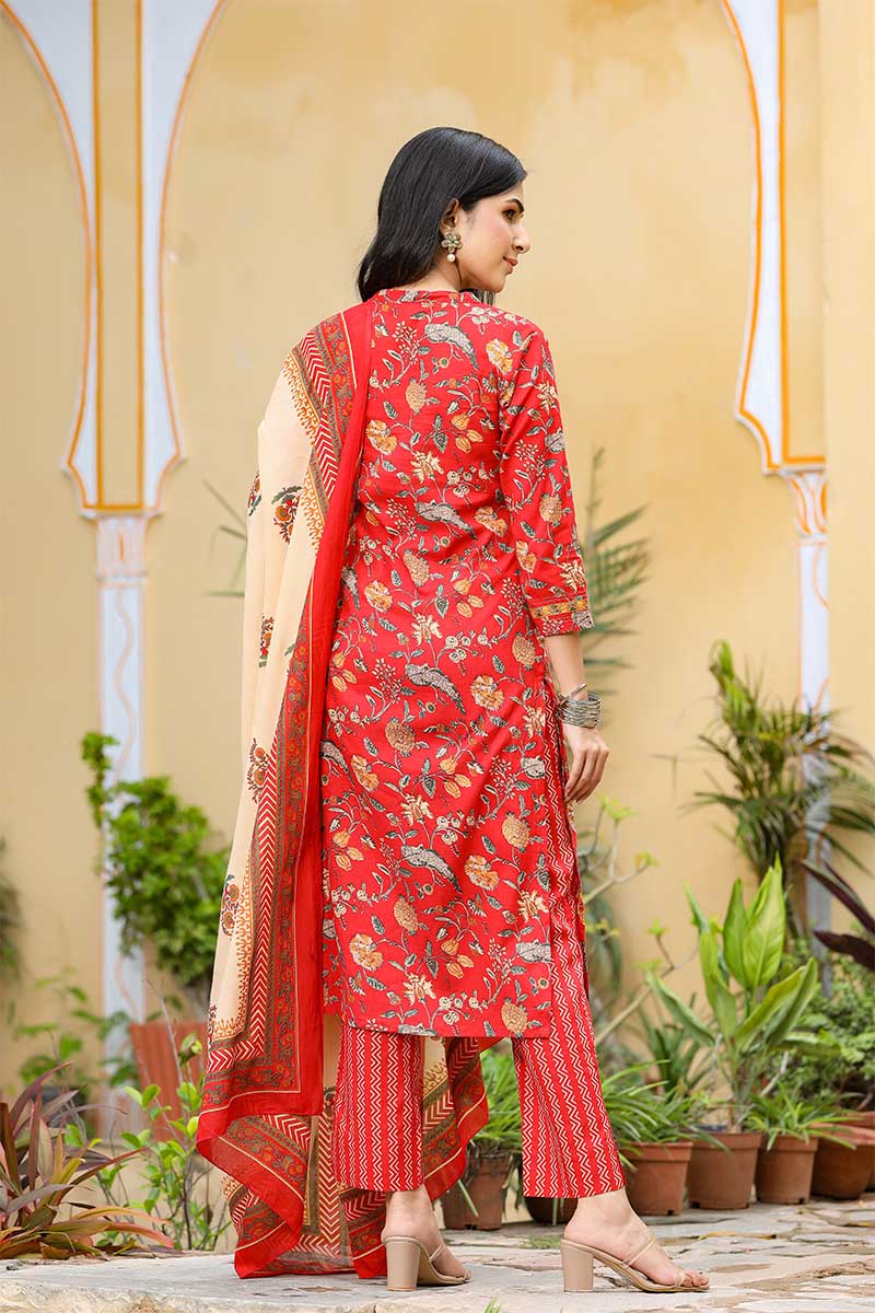 Red-Cotton-Motifs-Printed-3-Piece-Kurta-Set-