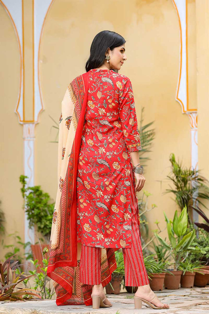 Red-Cotton-Motifs-Printed-3-Piece-Kurta-Set-