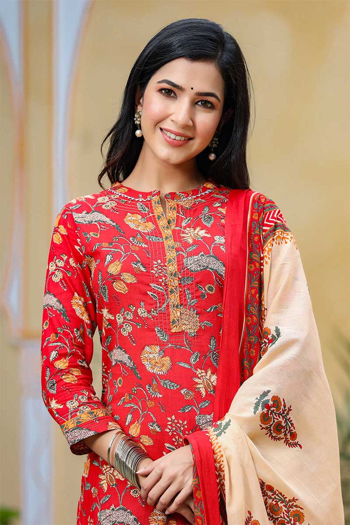 Red-Cotton-Motifs-Printed-3-Piece-Kurta-Set-