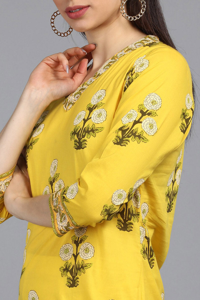 Cotton-Yellow-Motifs-Printed-Straight-Set