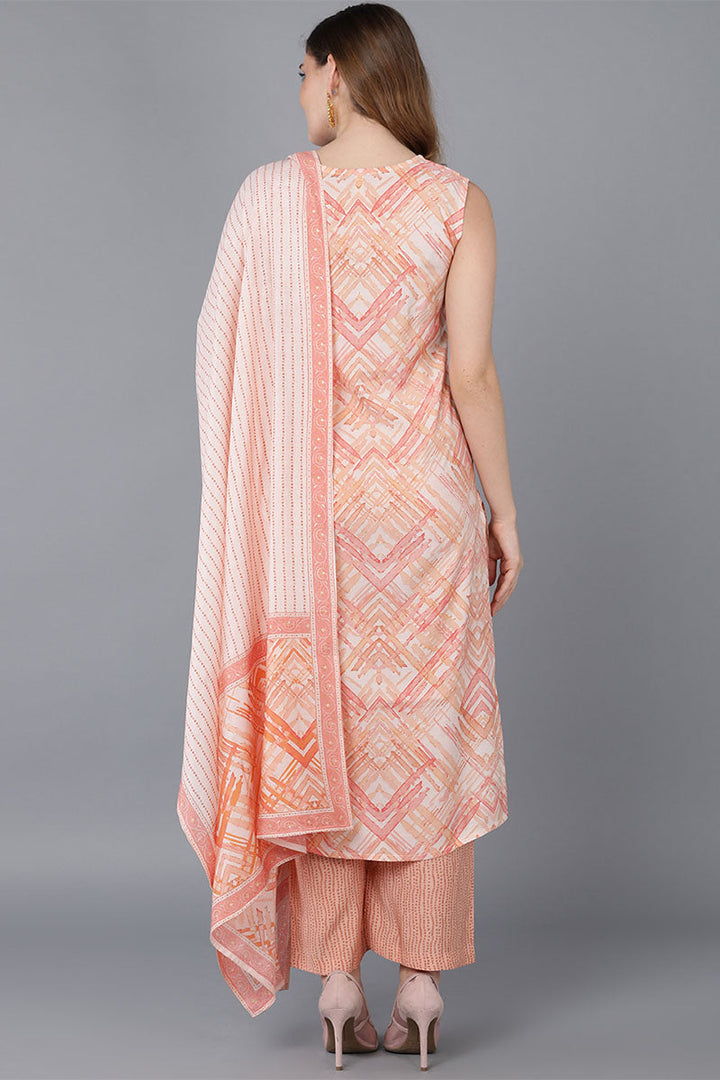 Nude-Peach-Poly-Silk-Straight-Kurta-Palazzos-With-Dupatta