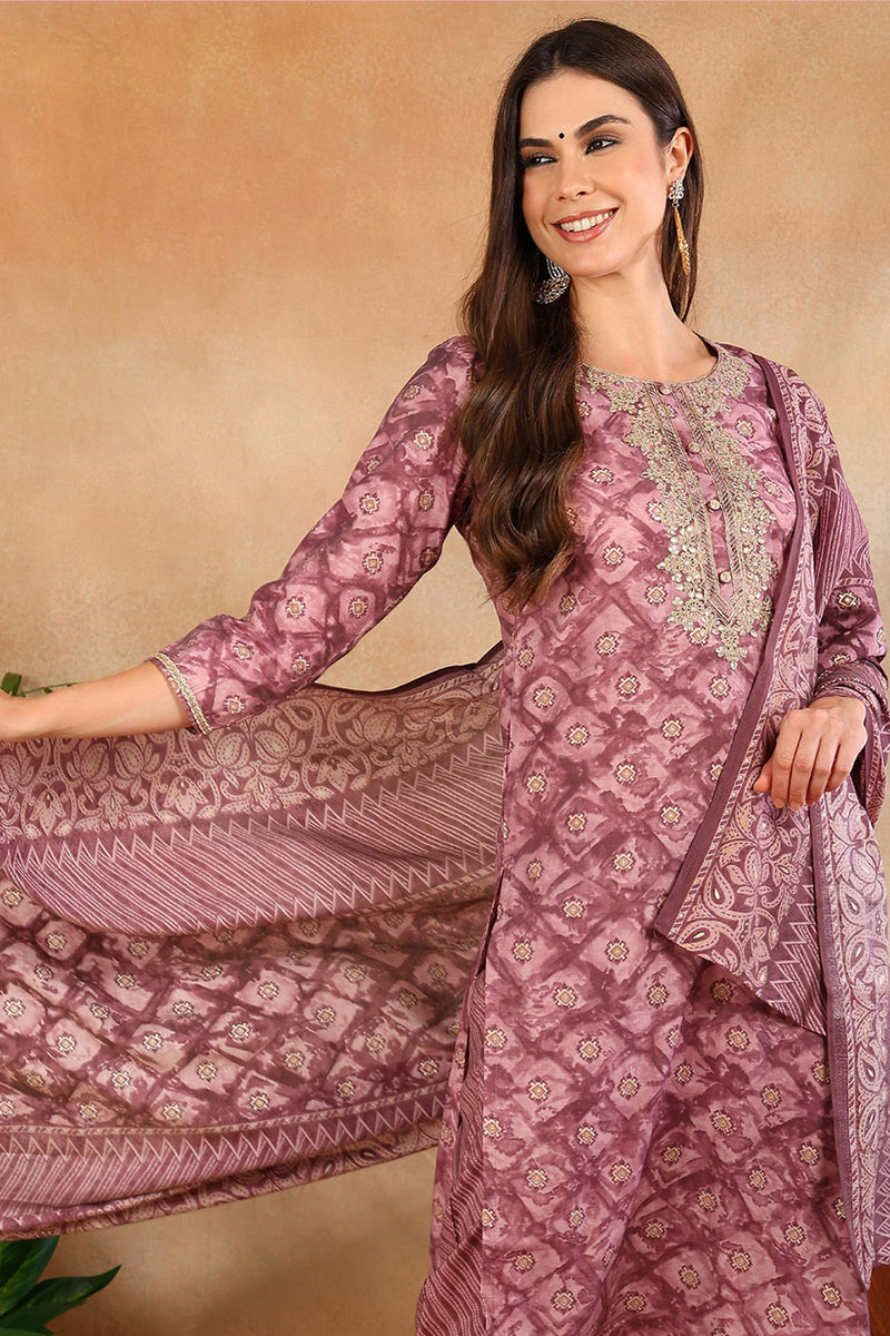 Mauve-Silk-Blend-Ombre-Straight-3-Piece-Kurta-Set