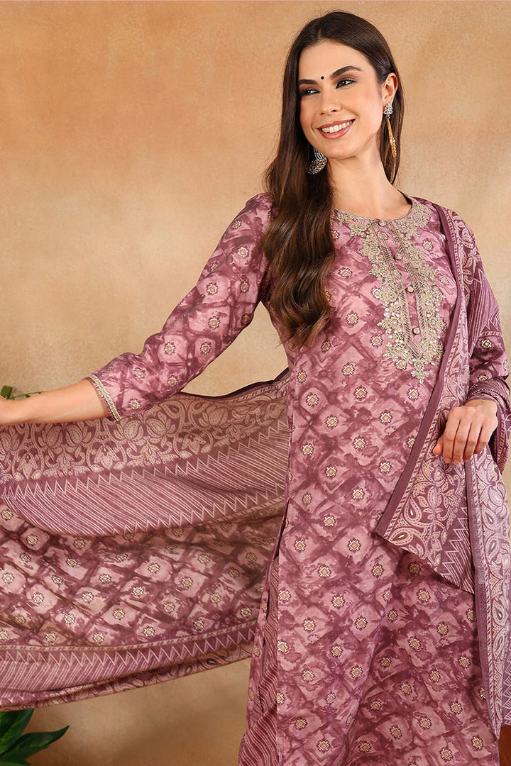 Mauve-Silk-Blend-Ombre-Straight-3-Piece-Kurta-Set