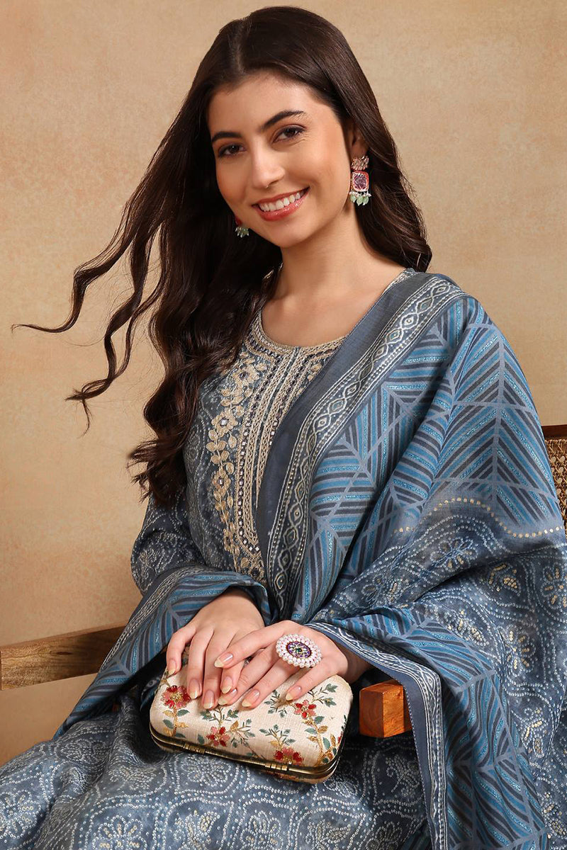 Grey-Silk-Blend-Straight-3-Piece-Kurta-Set