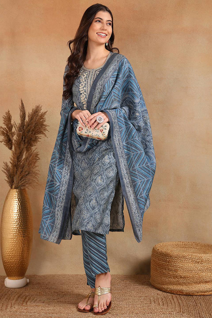 Grey-Silk-Blend-Straight-3-Piece-Kurta-Set