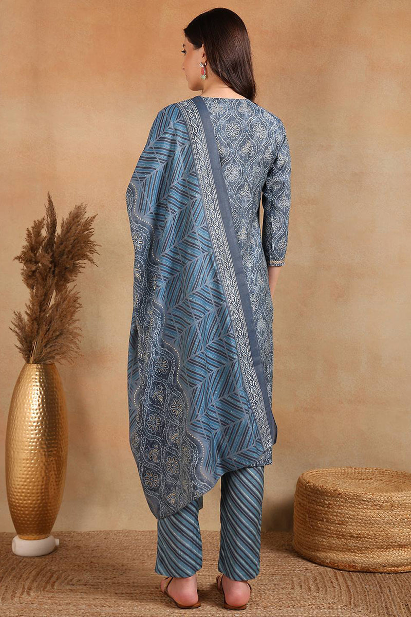 Grey-Silk-Blend-Straight-3-Piece-Kurta-Set