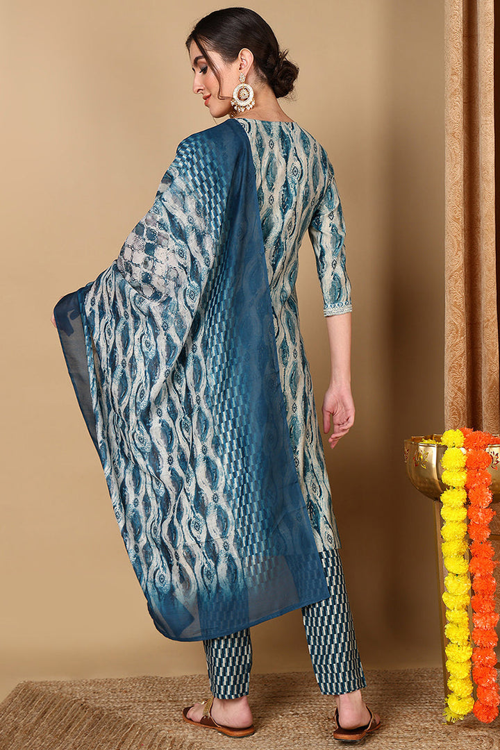 Blue-Cotton-Ethnic-Motifs-Printed-Yoke-Design-Suit-Set