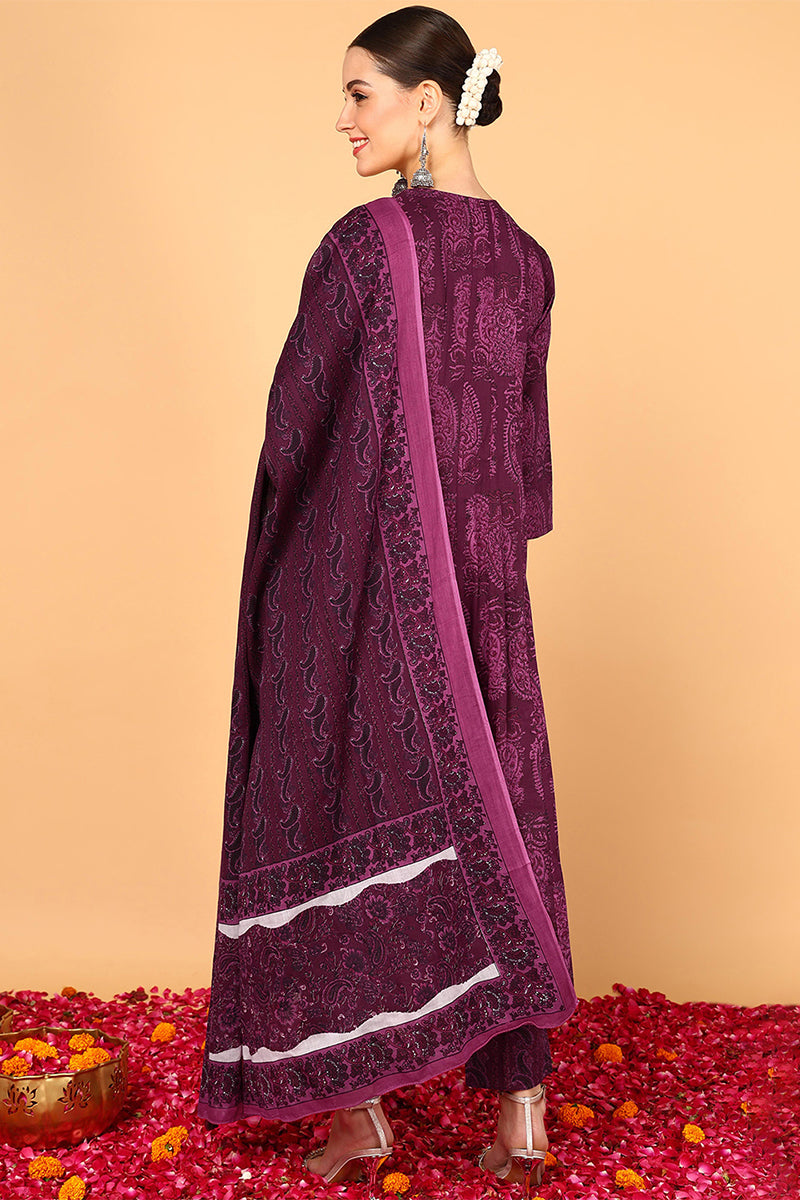 ZERESOUQ-Magenta-Cotton-Ethnic-Motifs-Yoke-Design-3-Piece-Kurta-Set