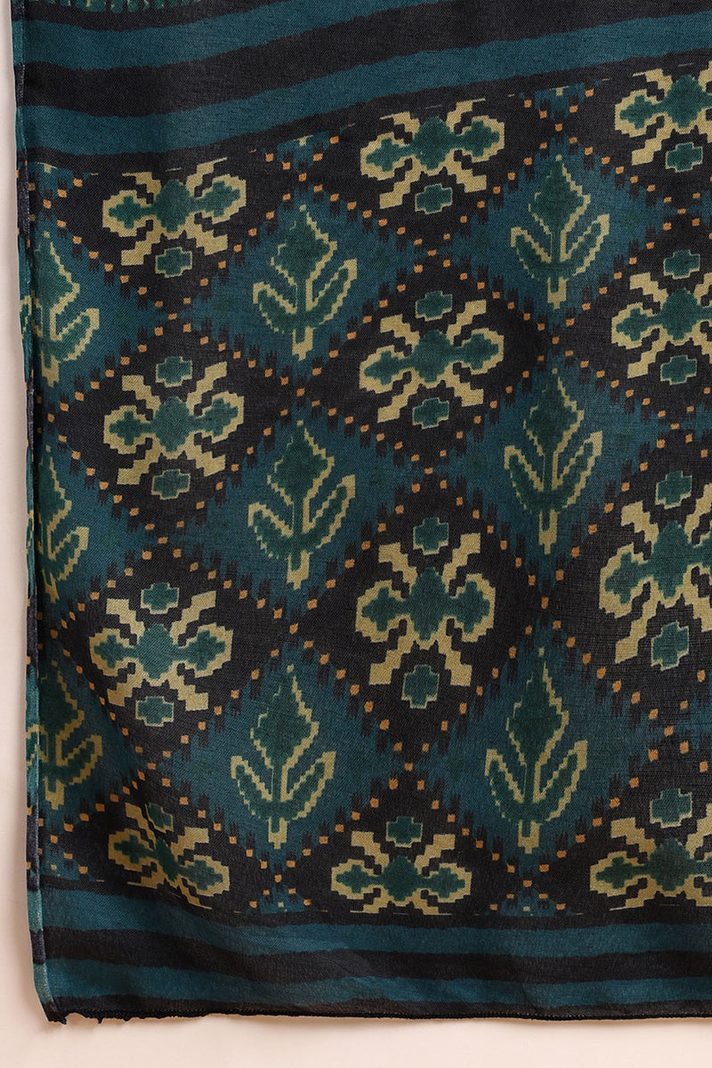 Green-Rayon-Blend-Ethnic-Motifs-Straight-3-Piece-Kurta-Set