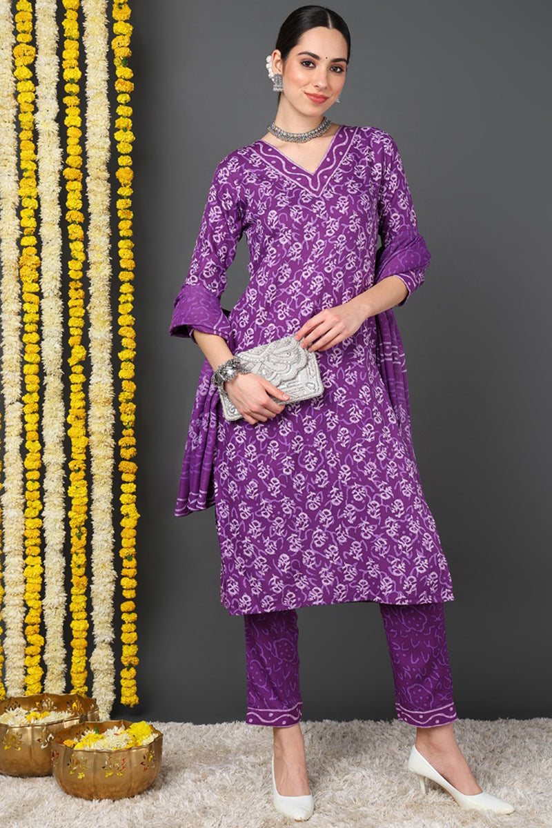 Violet-Rayon-Blend-Ethnic-Motifs-Printed-Straight-Suit-Set