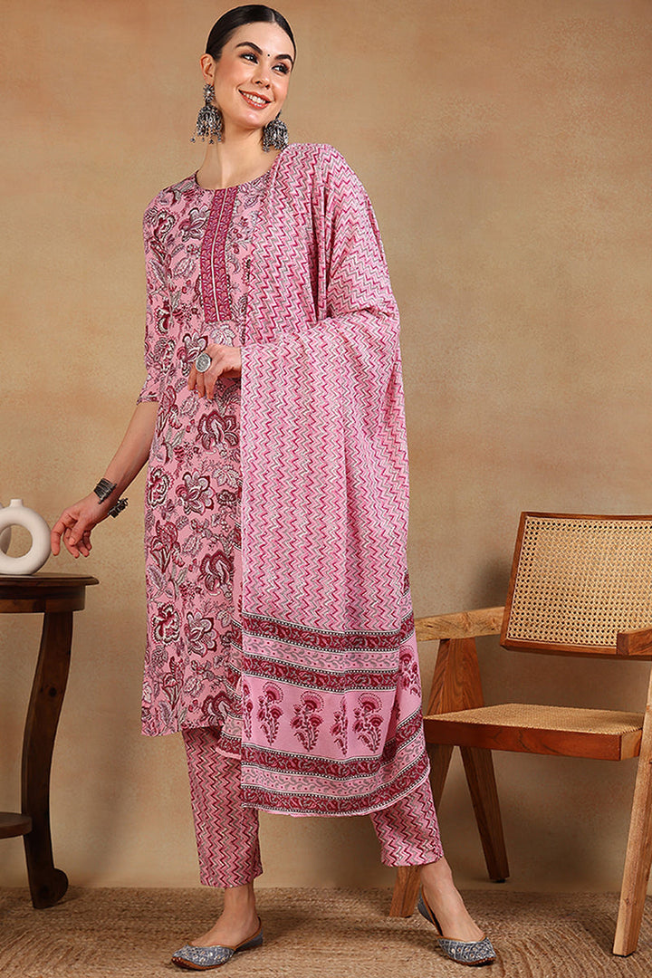 White-Silk-Blend-Embroidered-Straight-3-Piece-Kurta-Set