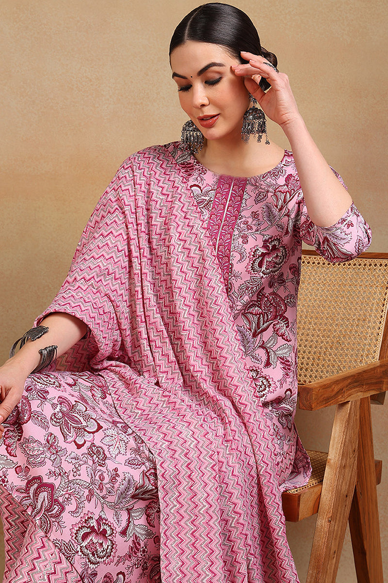 White-Silk-Blend-Embroidered-Straight-3-Piece-Kurta-Set
