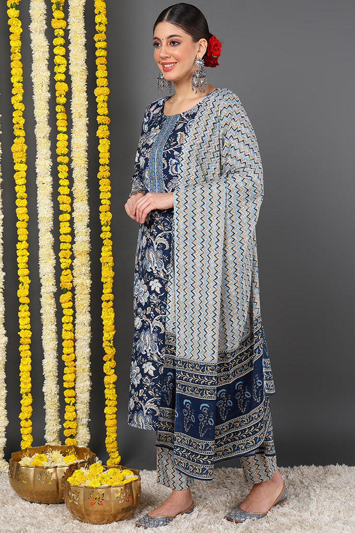 White-Silk-Blend-Embroidered-Straight-3-Piece-Kurta-Set